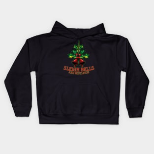 Sleigh bells and mistletoe Kids Hoodie